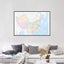 The China Map With Neighboring Countries Canvas Horizontal Version In English Carousel 4