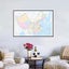 The China Map With Neighboring Countries Canvas Horizontal Version In English Carousel 5