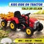 Kids Ride On Tractor and Trailer Farm Toy 12V Electric Carousel 3