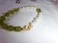 Natural White Freshwater Pearl, Lime Green Jade, CZ Bracelet - #JPB1 Carousel 3