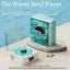 The Waves Bluetooth Vinyl Player, Vintage Vinyl Record Player Bluetooth Speaker Carousel 4