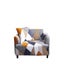 Anyseat 1 Seater Sofa Cover Khaki Geometric Style and Protection For Living R... Carousel 1