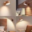 NNETM Wireless Sapele Wood Bedroom Reading Lamp in Sapele Wood color Carousel 3