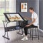 Drafting Table & Stool Set For Artists Tilting Tabletop Carousel 1