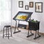 Drafting Table & Stool Set For Artists Tilting Tabletop Carousel 13