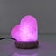 USB Colour Changing Salt Himalayan Lamp - Heart Love Shape Pink Rock LED Light Carousel 12