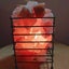 Himalayan Pink Salt Lamp - 12V 12W Iron Basket Rectangle Shape Carved Rock Carousel 5