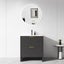 Vanity - 750mm Matt Black Plywood Floor Standing Vanity Unit Carousel 1