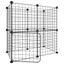 12-panel Pet Cage with Door Black 35x35 Cm Steel Tooabtt Carousel 4