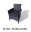 5 Pce PE Rattan 800 x 800 Dining Set - Stylish Black Glass Carousel 7