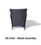 5 Pce PE Rattan 800 x 800 Dining Set - Stylish Black Glass Carousel 8