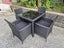 5 Pce PE Rattan 800 x 800 Dining Set - Stylish Black Glass Carousel 1