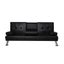 Adjustable Sofa Bed Lounge Futon Couch Leather Beds 3 Seater Cup Holder Recli... Carousel 1