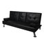 Adjustable Sofa Bed Lounge Futon Couch Leather Beds 3 Seater Cup Holder Recli... Carousel 4