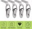 4pcs 90 Degree Hook Lock Bolt Stainless Steel Spring Loaded Draw Toggle Latch Carousel 7