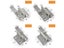 Anti-theft Sliding Door Lock Bolts Padlock Clasp Stainless Steel Gate Safety Carousel 7