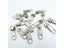 50/100Pcs Nylon 5# Silver Zipper Pull Head No Lock Slider Carousel 3