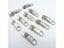 50/100Pcs Nylon 5# Silver Zipper Pull Head No Lock Slider Carousel 4