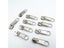 50/100Pcs Nylon 5# Silver Zipper Pull Head No Lock Slider Carousel 5