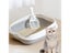Cat Litter Box Portable Bedpan Removable Semi Closed Kitty Litter Pan Potty Carousel 5