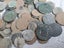 Lot of 88 uncleaned Modern Spanish coins 1850-1950 AD (metal detector finds) Carousel 2