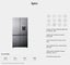 Panasonic 618L Quad Door Fridge Freezer w Ice Water Dispenser Stainless Steel Carousel 17