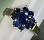 9ct yellow gold Sapphire ring 3.7 grams. Carousel 3