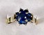 9ct yellow gold Sapphire ring 3.7 grams. Carousel 4