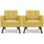 2pcs Arm Chair Tufted Accent Chair Carousel 2