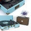 TR96BLU Vintage Turntable With Bt Blue Woodstock Ii Carousel 4