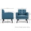 Mid Century Modern Fabric Arm Chair Tufted Accent Chair Carousel 5