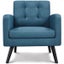 Mid Century Modern Fabric Arm Chair Tufted Accent Chair Carousel 3