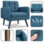Mid Century Modern Fabric Arm Chair Tufted Accent Chair Carousel 6