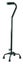 Swan Neck Quad Cane- Black- (CA215) Carousel 1