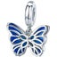 925 Sterling Silver Blue Butterfly Charm Carousel 1
