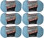 6 PACK 8 Ply Knitting Yarn 100G - Sky Blue Carousel 1
