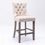 6X Velvet Bar Stools With Studs Trim Legs Tufted Kitchen Dining Chairs Carousel 6