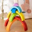Toy Wooden Rainbow Stacker Nesting Puzzle Blocks Matching Tunnel Stacking Game J Carousel 5
