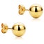 14K Yellow Gold Ball Stud Earrings Carousel 2