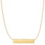 14k Gold Engravable Bar Pendant Necklace, 18" Carousel 1