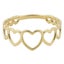 14k Yellow Gold Hearts Ring Carousel 2