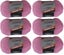 6 PACK 8 Ply Knitting Yarn 100G - Pink Carousel 1