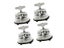 4x Zinc Alloy Drum Holder Base Plate Drum Rack Clamp Drum Tom Mount Bracket Tom Carousel 4