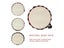 30cm Diameter Beige Goatskin Drum Head Fits Bongo Shaman African Tambourine Carousel 3