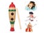 Exquisite Fish-Shaped Guiro Wooden Colorful Fish Shaped Guiro Hand Percussion Carousel 3
