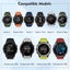 22mm Easy-fit Soft Silicone Watch Bands for Garmin Fenix 5/Fenix 5 Plus-OG&BK Carousel 5