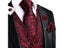 Hi Tie Silk Men's Jacquard Waistcoat Set With Neck Tie Hanky Cufflinks Brooch Carousel 1