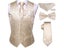 Hi-Tie Brand Silk Mens Vests Red Blue Green Gold Waistcoat Tie Bowtie Hanky Carousel 1