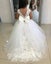 FATAPAESE Flowers Gril Dress Camellia Gowns Appqulies Beads Bow With Long Tra... Carousel 6