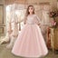 Princess Birthday Lace Kids Elegant Dresses For Girls Vintage Children Girl P... Carousel 3